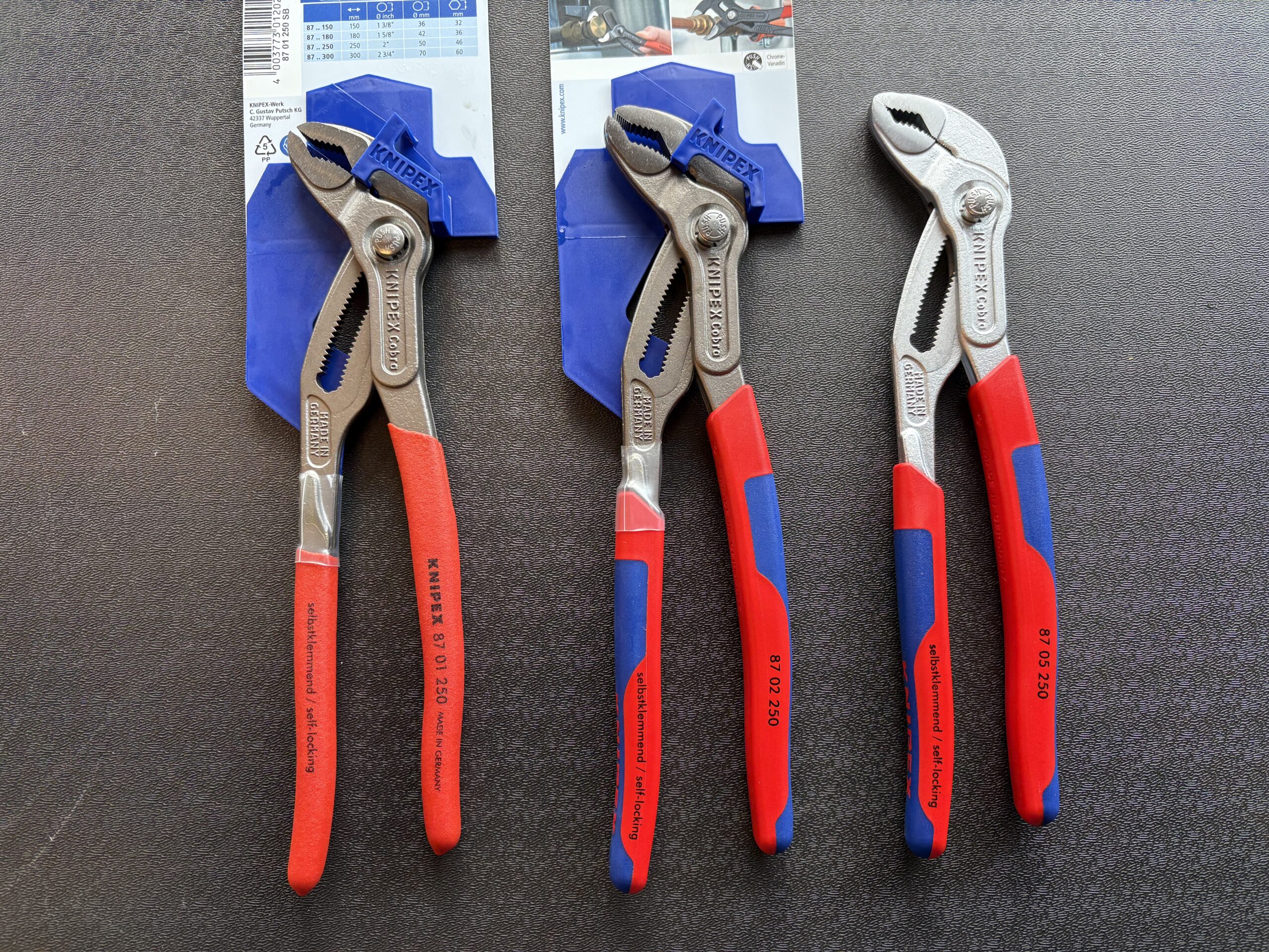 コブラ250mmの3モデル比較：87-01 / 87-02 / 87-05の選び方 - ☆工具屋