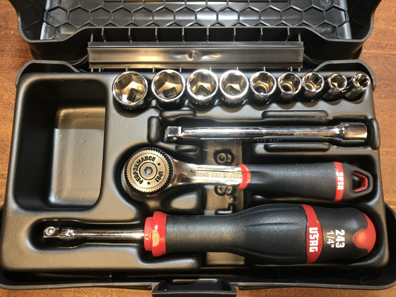 NEW ITEM】USAG 1/4″ Ratchet Set in ABS Plastic Case | ファクトリーギア